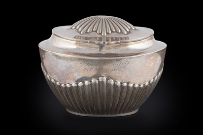 Lot 60 - A late Victorian Scottish provincial silver tea caddy