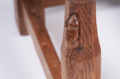 Lot 453 - Robert ‘Mouseman’ Thompson: an oak dish top stool
