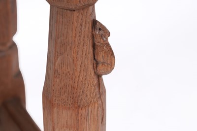 Lot 453 - Robert ‘Mouseman’ Thompson: an oak dish top stool