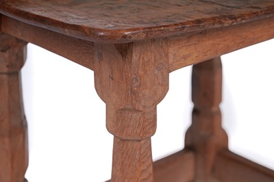 Lot 453 - Robert ‘Mouseman’ Thompson: an oak dish top stool