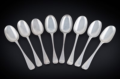 Lot 206 - A small group of George I Scottish (Edinburgh) silver tablespoons