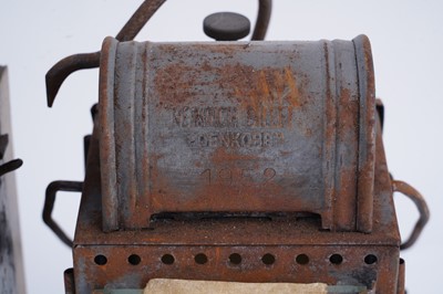 Lot 187 - Four early 20th Century carbide lanterns