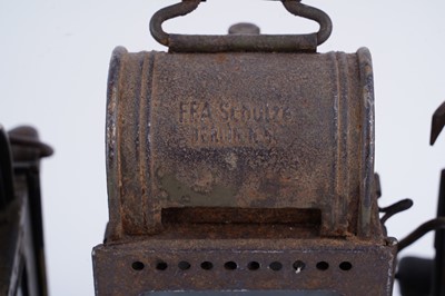 Lot 187 - Four early 20th Century carbide lanterns
