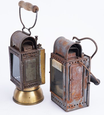 Lot 187 - Four early 20th Century carbide lanterns