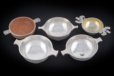 Lot 61 - Five silver quaichs
