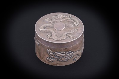 Lot 35 - A late 19th Century Chinese silver toilet box