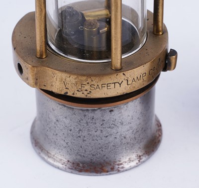 Lot 215 - Two ‘Baby Wolf’ miners' lamps