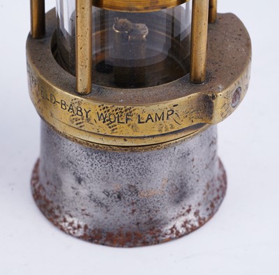 Lot 215 - Two ‘Baby Wolf’ miners' lamps