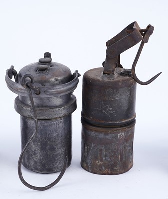 Lot 188 - A collection of seven carbide lamps