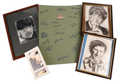 Lot 107 - A collection of Doctor Who signed portraits; and a board of Doctor Who Companion signatures