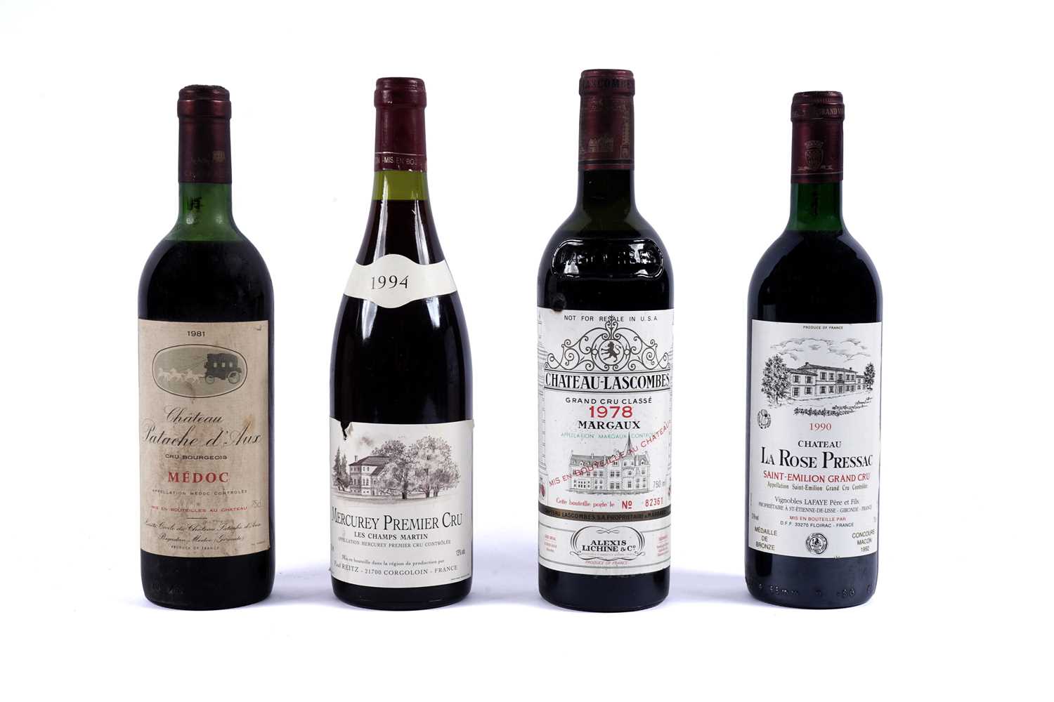 Lot 597 - Four bottles of mixed red wine