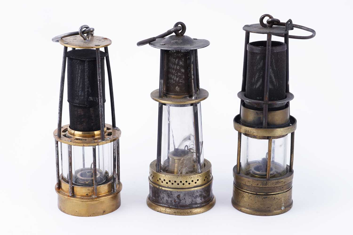 Lot 158 - Three lamps, including two 'Muesler' type lamps