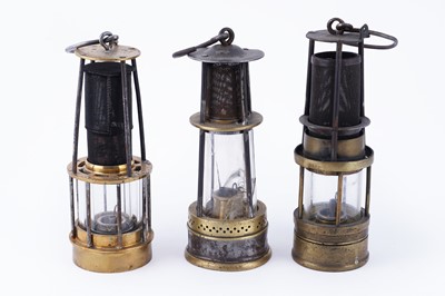 Lot 158 - Three lamps, including two 'Muesler' type lamps