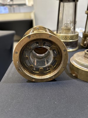 Lot 158 - Three lamps, including two 'Muesler' type lamps