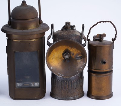 Lot 172 - A collection of seven carbide lamps