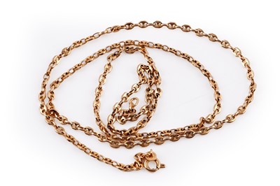 Lot 366 - A 9ct gold fancy link necklace