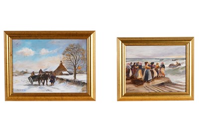 Lot 664 - Tom MacDonald - Two views in the manner of Robert Jobling | oil