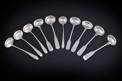 Lot 242 - Aberdeen: four Scottish provincial silver toddy ladles; and others