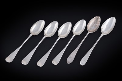 Lot 246 - Banff: a set of four Scottish provincial silver teaspoons; and two others