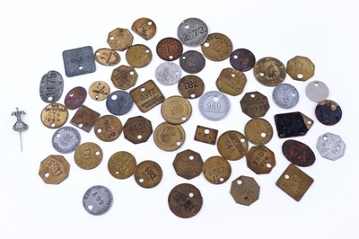 Lot A collection of pit tally tokens or checks