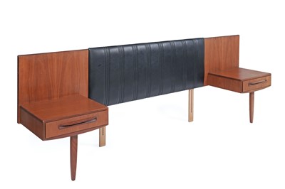 Lot 16 - G Plan: a ‘Fresco’ teak and vinyl headboard