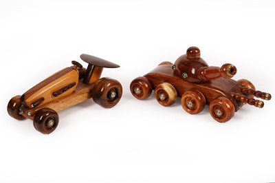 Lot 255 - Two turned wooden models
