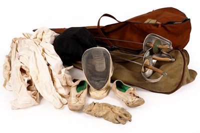Lot 355 - A collection of fencing equipment