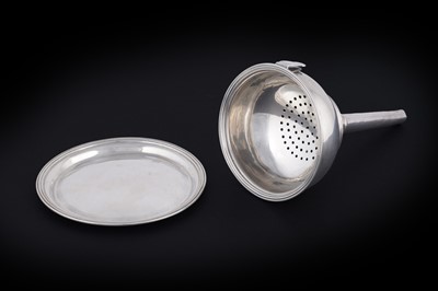 Lot 250 - A Scottish provincial silver wine funnel and stand