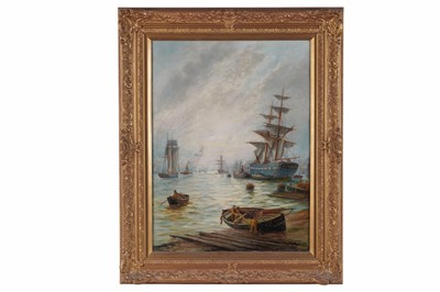 Lot 623 - Bernard Benedict Hemy - Tyne shipping view | oil