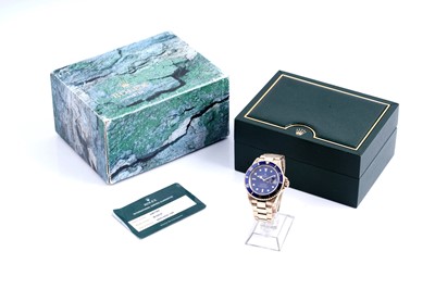 Lot 406 - Rolex Oyster Perpetual Date Submariner: an 18ct yellow gold cased automatic wristwatch