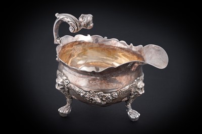 Lot 57 - A late George II small silver sauceboat