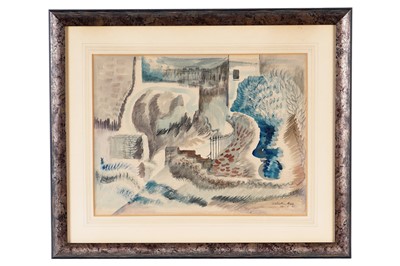 Lot 668 - Adrian Hill - Imagined landscape | watercolour