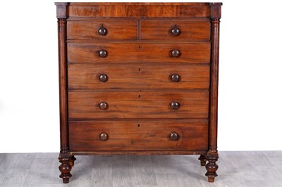 Lot 4 - A Victorian mahogany chest of drawers