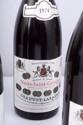 Lot 599 - Nine mixed bottles from Chauvot-Labaume