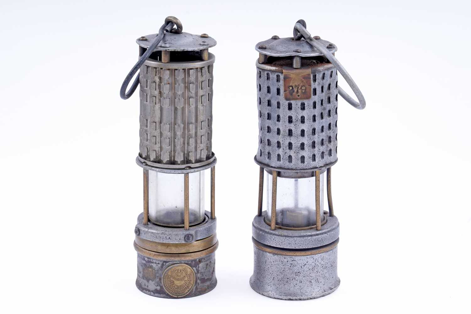 Lot 189 - Two early 20th Century ‘Koehler Permissible’ type miners' lamps