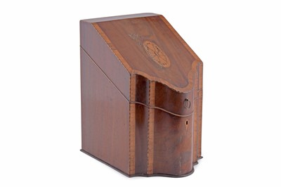 Lot 212 - A Regency mahogany and inlaid knife box