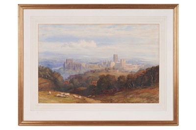 Lot 640 - Manner of John Varley - A view of Durham Cathedral and the Castle | watercolour