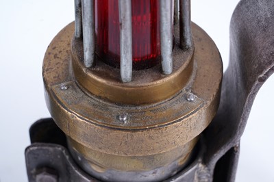 Lot 247 - A hung railway permissible electric signal lamp; and a selection of electric lamps