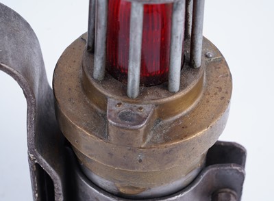 Lot 247 - A hung railway permissible electric signal lamp; and a selection of electric lamps