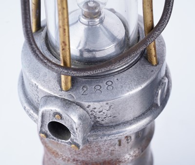 Lot 247 - A hung railway permissible electric signal lamp; and a selection of electric lamps