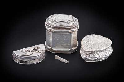 Lot 297 - Three small silver boxes