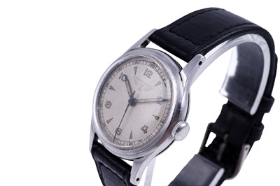 Lot 414 - Longines: a stainless steel cased manual wind wristwatch