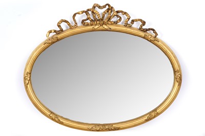 Lot 120 - A 19th Century rococo-style oval wall mirror
