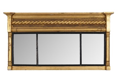Lot 118 - A 19th Century gilt-framed over-mantel mirror