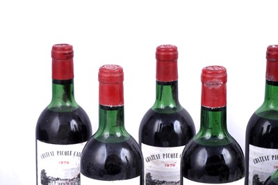 Lot 600 - Ten bottles of Château Picque Caillou 1976 Graves Grand Vin de Bordeaux