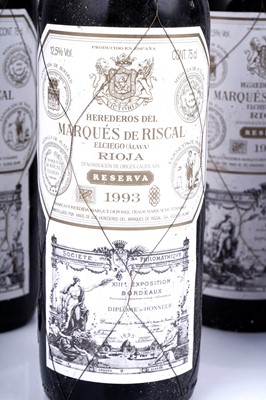 Lot 613 - Eight bottles of Marqués De Riscal 1993 Rioja Reserva
