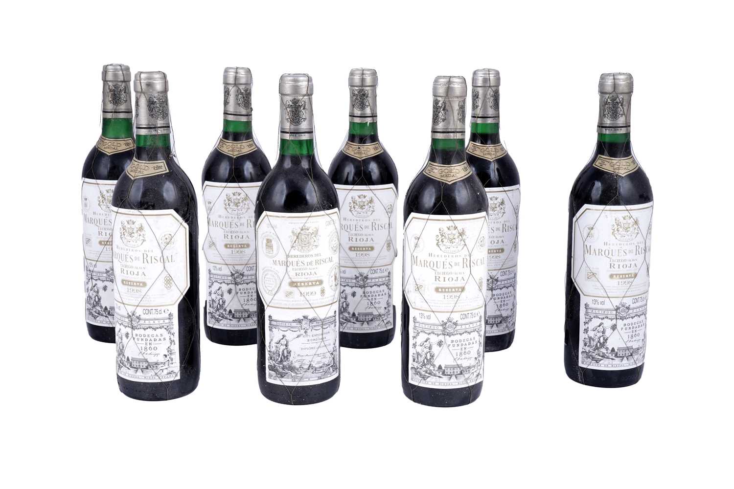 Lot 614 - Eight bottles of Marqués De Riscal Rioja Reserva