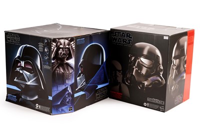 Lot 133 - Two boxed Hasbro Star Wars The Black Series Electronic Helmets