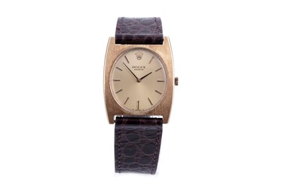 Lot 401 - Rolex Geneve: a 14ct yellow gold cased manual wind wristwatch