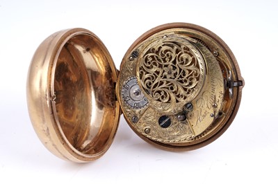 Lot 435 - Alexander Cumming, London: a silver-gilt pair cased pocket watch